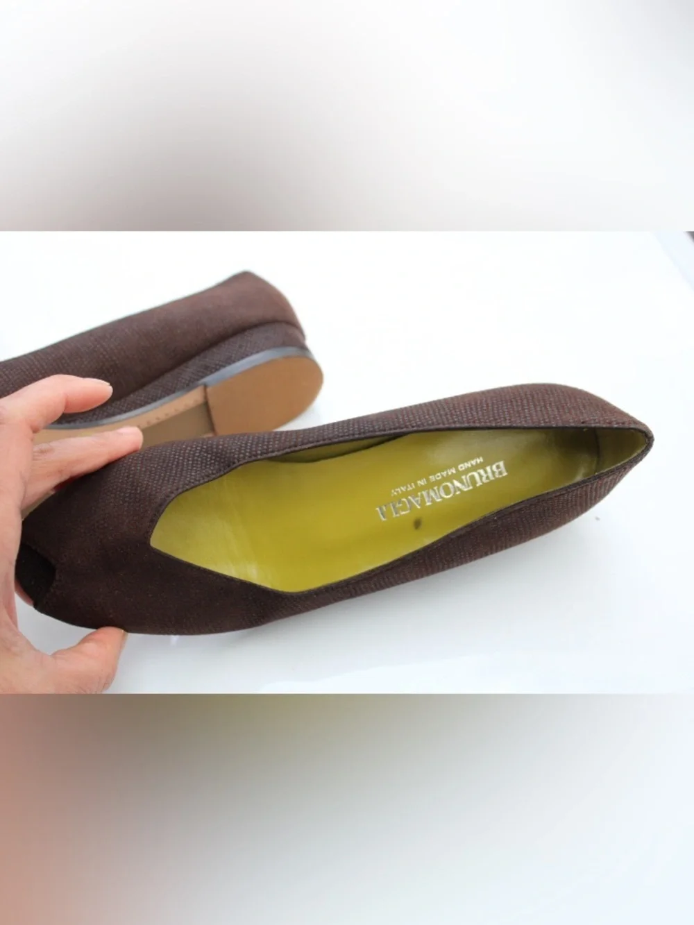 Bruno Magli peep toe flats Made